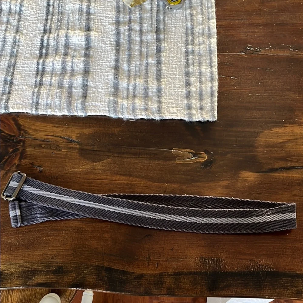 Gray fabric belt for boys